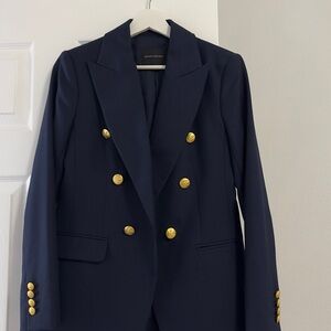 Smythe Midnight Blazer with Gold Accents